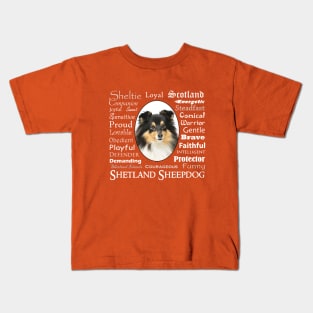 Tri Color Sheltie Kids T-Shirt